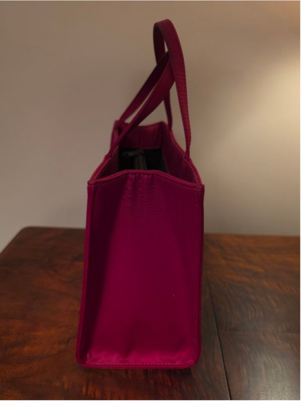 Kate Spade Sam Classic Nylon Top Handle Tote Deep Red Vintage 90s - Picture 6 of 9